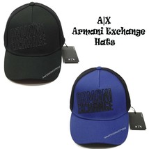 ARMANI EXCHANGE NEW MEN&#39;S LOGO CAP/HAT ADJUSTABLE LEATHER STRAP BACK NWT... - £37.44 GBP