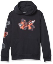 Under Armour Boys' Rival Fleece Trophies Hoodie , Black (001)/Beta , Youth Small - $33.61