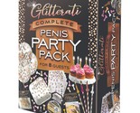 PARTY PACK DIRTY PENIS  BALLOON PLATES STRAWS CELEBRATION GLITTERATI - $39.59