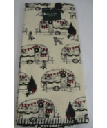Christmas Camper Dog Kitchen Dish Towel 16&quot; x 26&quot; Holiday Cotton Woodlan... - $17.27 CAD