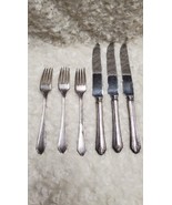 Vintage Oneida Community Security Plate Silver 3 Forks &amp; 3 Knifes Silver... - £13.93 GBP