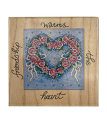 Valentine Friendship Warms the Heart 50039 Rubber Stamps Happen Vintage New - $7.82