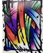 Manic Energy Abstract 20&quot;x16&quot; Art Print Signed Langston 2/100 No Frame Y2K - $45.15 CAD