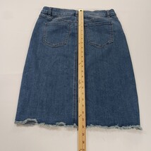 Tribal Denim RN#143728 Women's Blue Cotton Blend Front Slit Denim Skirt Size 8 image 7