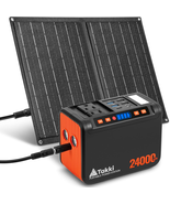 Takki 120W Peak Solar Generator Portable Power Station with 21W solar Pa... - $235.95