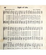 1894 Sheet Music Light of Life Religious Victorian Hymns 7.75 X 5&quot; - $28.05 CAD