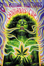 High times cannabis weed poster painting Ceramic tile mural backsplash 12&quot;X18&quot; - £54.75 GBP
