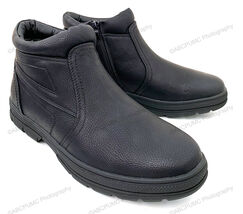 NIB Men's Winter Boots Fur Lined Side Zipper Ankle Warm Comfort Snow Sho... - $22.90+
