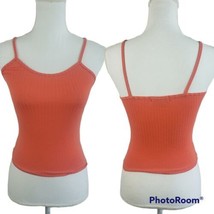 Timing Juniors Crop Tank Top Spaghetti Strap Coral Size Small NEW - £7.16 GBP