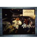 Michael J Fox &amp; Christopher Lloyd Hand Signed Autograph 8x10 Photo - £159.87 GBP