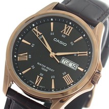 Casio MTPE1384L-1A Men&#39;s Enticer Collection Leather Band Watch - £54.59 GBP