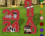 Graduation Yard Signs Class of 2024 Red&amp;Black Graduation Decorations - 4... - £21.66 GBP