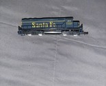 Engine Locomotive and Box Car Santa Fe #1347 N Scale Model Toy Train - $57.99