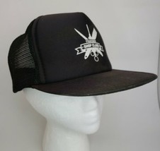 Vintage Traeger Trucker Hat Black Mesh Foam Snapback Cap Nissun Smoker T... - $14.53