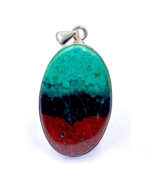 92.5 SILVER PENDANT - Sonora Sunrise Cabochon Pendant - Oval Pendant - 3... - $70.00