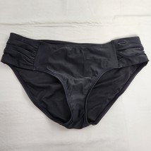 Bikini Bottoms Black Pleated Sides Ocean Blues Brand Women&#39;s Medium - £8.70 GBP