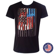 NWT UNITED STATES FLAG VINTAGE URBAN STYLE MENS CREW NECK SHORT SLEEVE T... - $91.37 MXN