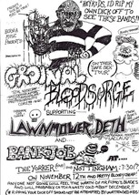 vtg org GROINAL BLOODSURGE  8.5x11.5 Punk Flyer poster rock kbd h/c hardcore - $7.00