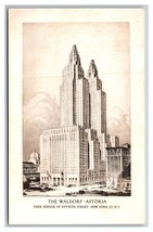 Waldorf Astoria Hotel New York City NY NYC UNP Steelograph Postcard N23 - £2.33 GBP