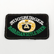 VINTAGE AUGSBURGER BAVARIAN STYLE EMBROIDERED BEER PATCH 4.5IN X 3IN - $10.68