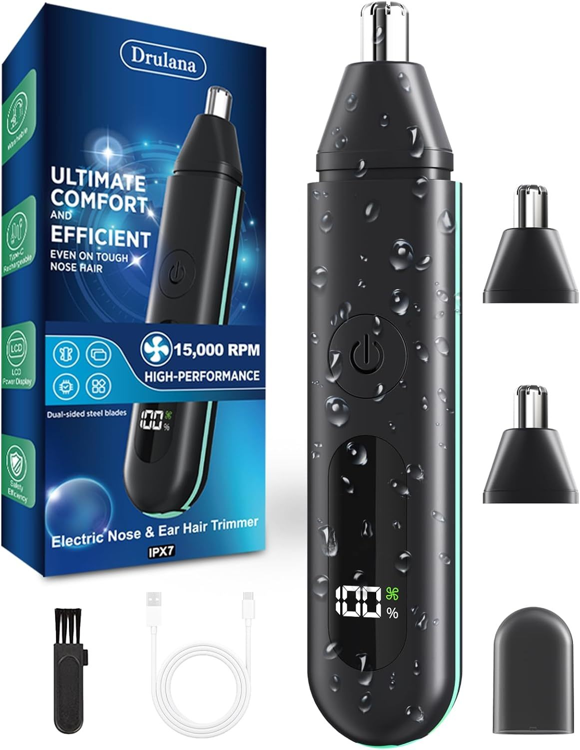 Nose Hair Trimmer For Men - 2024 Professional Painless Ear &amp; Facial, Lcd... - $17.57