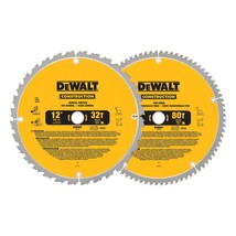 DEWALT 12-Inch Miter Saw Blade, Crosscutting, Tungsten Carbide, 80-Tooth... - £70.83 GBP