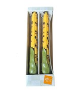 Vintage RUSS Indian Corn Taper Candle SET OF 2 Thanksgiving Fall Hallowe... - $24.15 CAD
