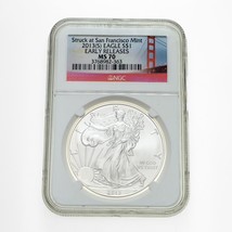 2013(S) Silver Eagle S$1 Early Releases Struck At San Francisco Graded NGC MS70 - £58.16 GBP