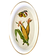 Evesham Gold Oval Dish Porcelain Royal Worcester Fruit Gold Trim 12.25 x... - £19.01 GBP