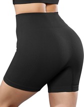 Biker Shorts High Waist Workout Leggings for Women Butt Lift Yoga (Black,Size:L) - £13.14 GBP