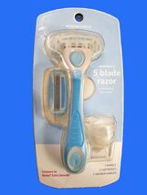 Amazon Basics Womens 5 Blade Razor Handle w/ 2 Refill Cartridges &amp; Showe... - $8.95