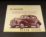 The Pace Setting Austin A40 Devon Sedan Sales Brochure 1947 - £53.37 GBP