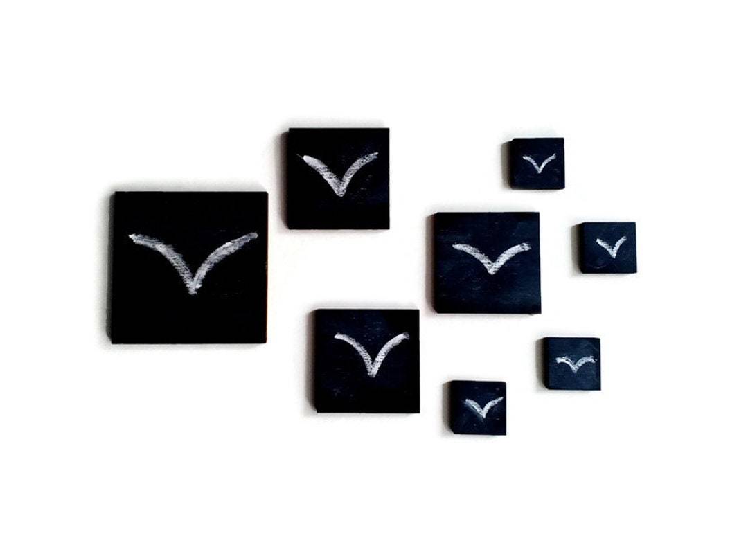 Chalkboard Laser-Cut Wall Ornament, Handmade Creative Black Decor Piece ... - $29.00