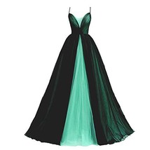 Gothic Ball Gown Wedding Prom Dresses Spaghetti Straps Black Tulle Mint Blue 6 - £95.41 GBP