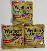 Werther&#39;s Orig Sugar Free Caramel Hard Candies 1.46 oz (3 bags) New - £7.80 GBP