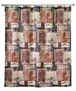 Avanti Nature Walk Fabric Shower Curtain Cabin Lodge Camp Rustic Deer Bear - £27.07 GBP