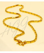 22K 22kt  PURE  GOLD 2 baht box chain / necklace handmade from Thailand 24&quot; - £2,336.36 GBP
