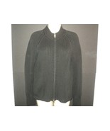 Christopher &amp; Banks Size Small Cardigan Sweater, Dark Gray, Full Front Zip - £9.63 GBP