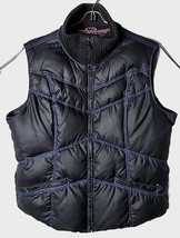Tommy Hilfiger Men XL Outdoor Cold Weather Puffer Down Fill Quilted Black Vest - £46.41 GBP