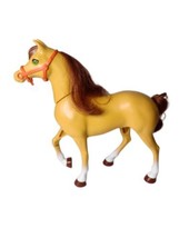 Barbie Hugs N Plays Barbie Horse Moveable Head Brown Mane Missing Reins Saddle - £10.82 GBP