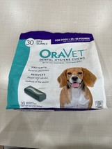 30 Dental Chews for Dogs Oral Care/Hygiene Chews, 25-50 lbs New Open Box - £30.12 GBP