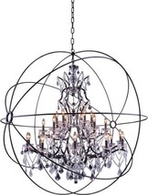 Pendant Lamp GENEVA 25-Light Golden Teak Smoky Crystal Dark Bronze Gold - $5,339.00