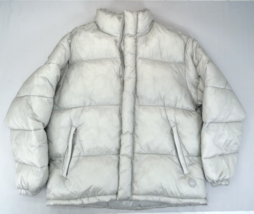 ZARA Man Men’s Sz XL White Ripstop Puffer Jacket DNWR Gray Coat - £23.47 GBP