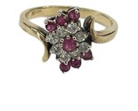 .25 Unisex Cluster ring 10kt Yellow Gold 402330 - $159.00