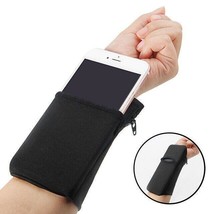 Wristband Arm Wallet Band Pouch Pocket Bag Sports Running Bracelet Zippered - £10.51 GBP