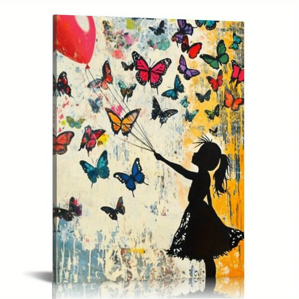 Wall Art Graffiti Street Spray Paintings Girl Characters Street 16x20inch
