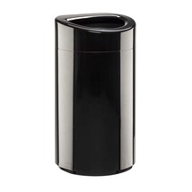 Safco Products Open Top Trash Receptacle with Liner 9921BL, Black, 14 Gallon Cap - £239.79 GBP