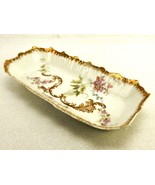 12&quot; Porcelain Relish Tray, Hand Painted Floral, Antique Porcelain, LS&amp;S ... - $53.54 CAD