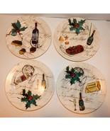 Williams Sonoma Holiday Party Dessert Appetizer Salad Plates Set of 4 - £23.58 GBP