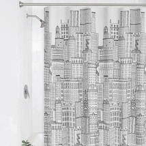 Cityscape 13-Piece PEVA Shower Curtain and Ring Set - £46.36 GBP